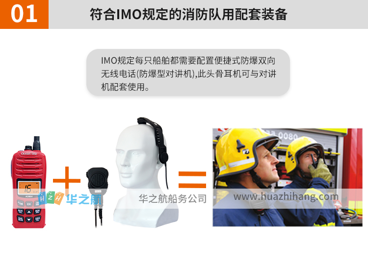OCEANONE OC-Headset-S88船舶消防员用防爆对讲机头骨耳机