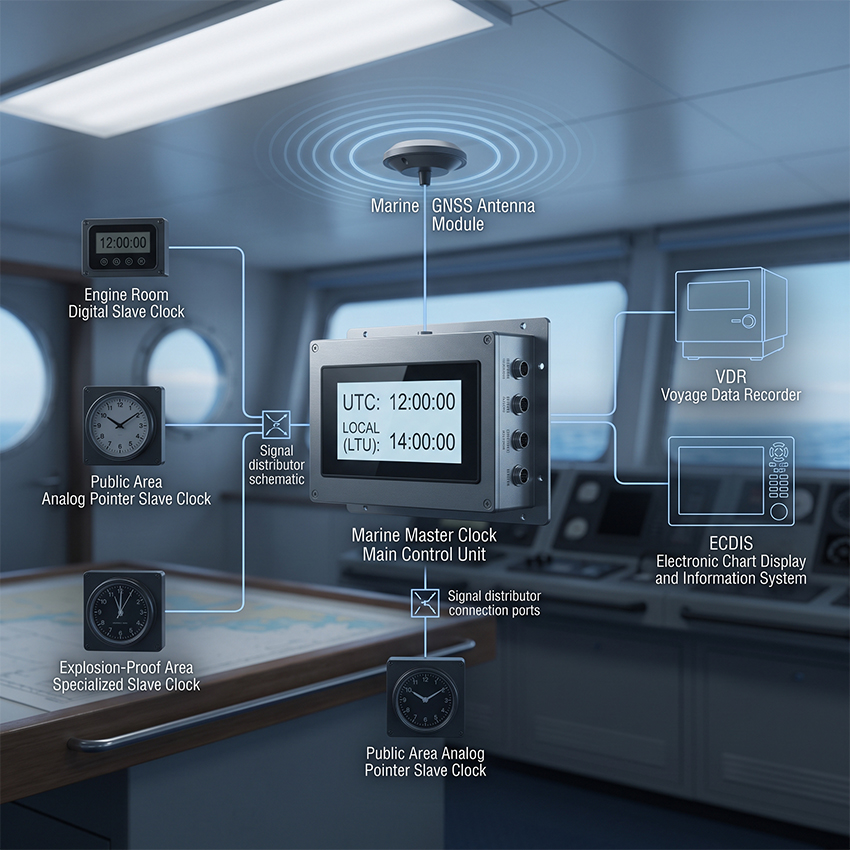 船用子母钟系统组成及GPS同步时钟工作原理