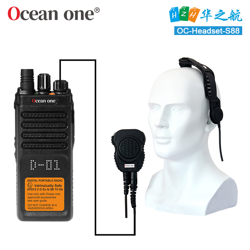 OCEANONE OC-Headset-S88船舶消防员用防爆对讲机头骨耳机
