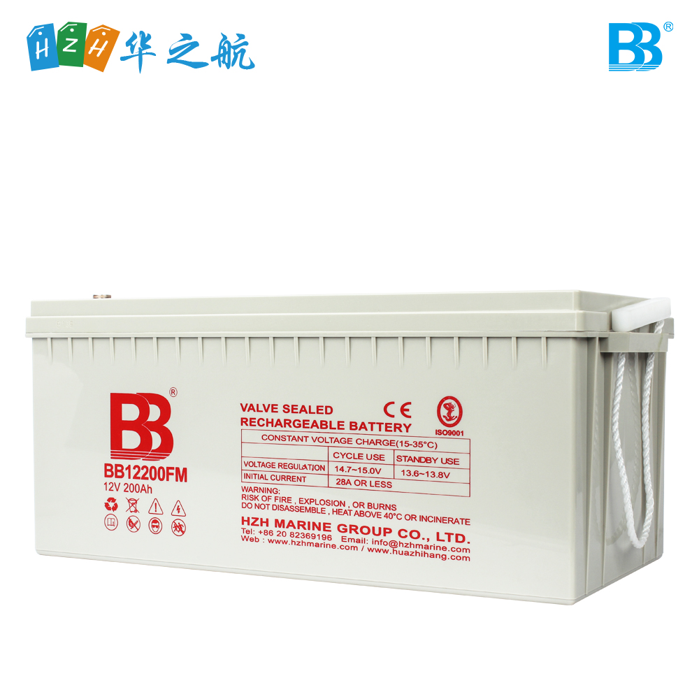 深循环船用蓄电池 12V 200Ah BB12200FM