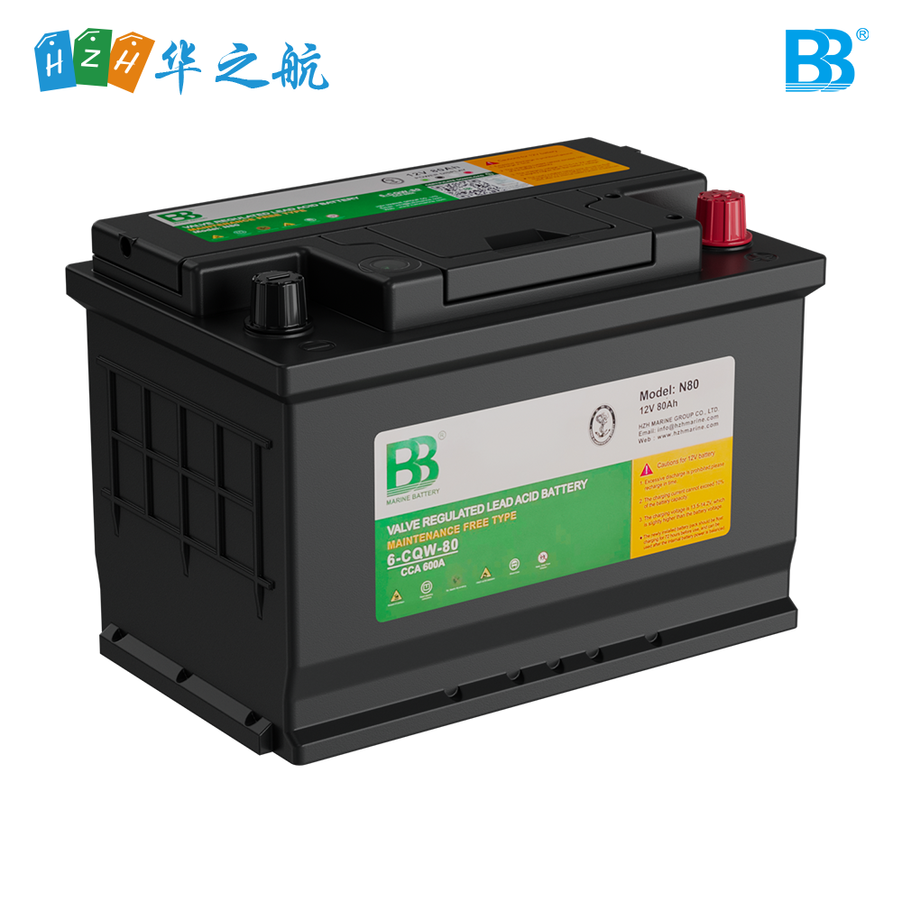 船用启动蓄电池 12V 80Ah 600A CCA 780A MCA