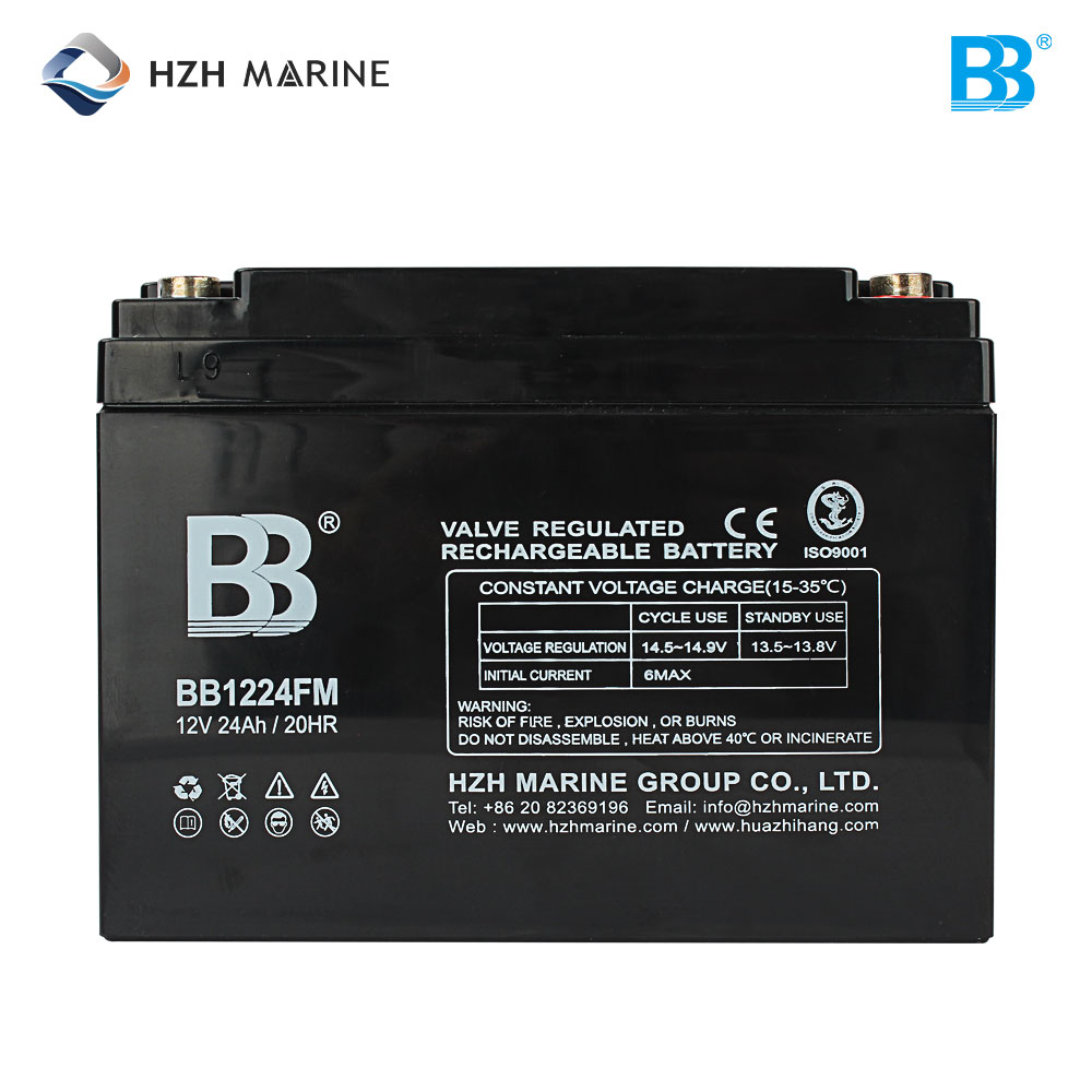 深循环船用蓄电池 12V 24Ah BB1224FM