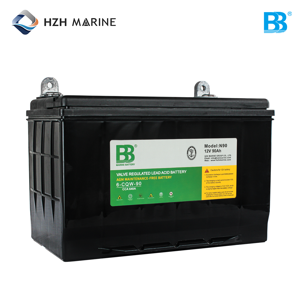 船用启动蓄电池 12V 90Ah 640A CCA 832A MCA