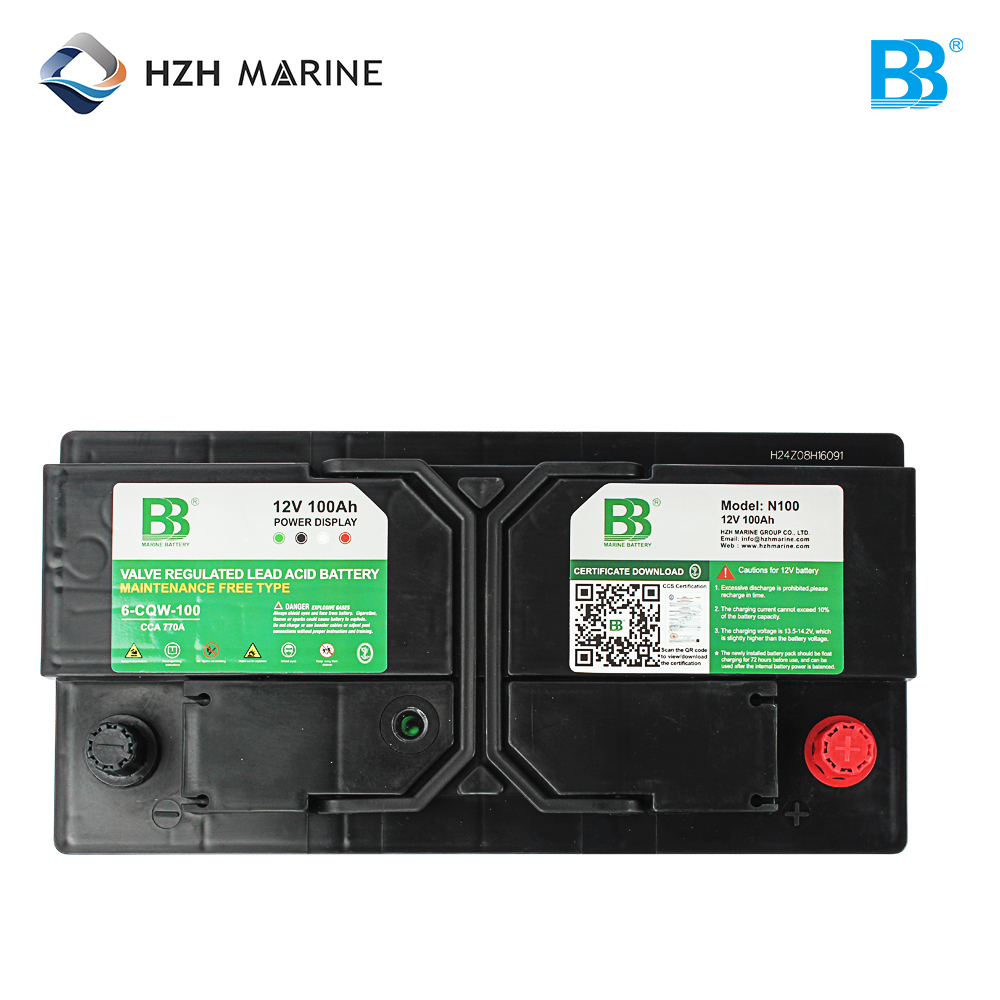 船用启动蓄电池 12V 100Ah 770A CCA 1000A MCA