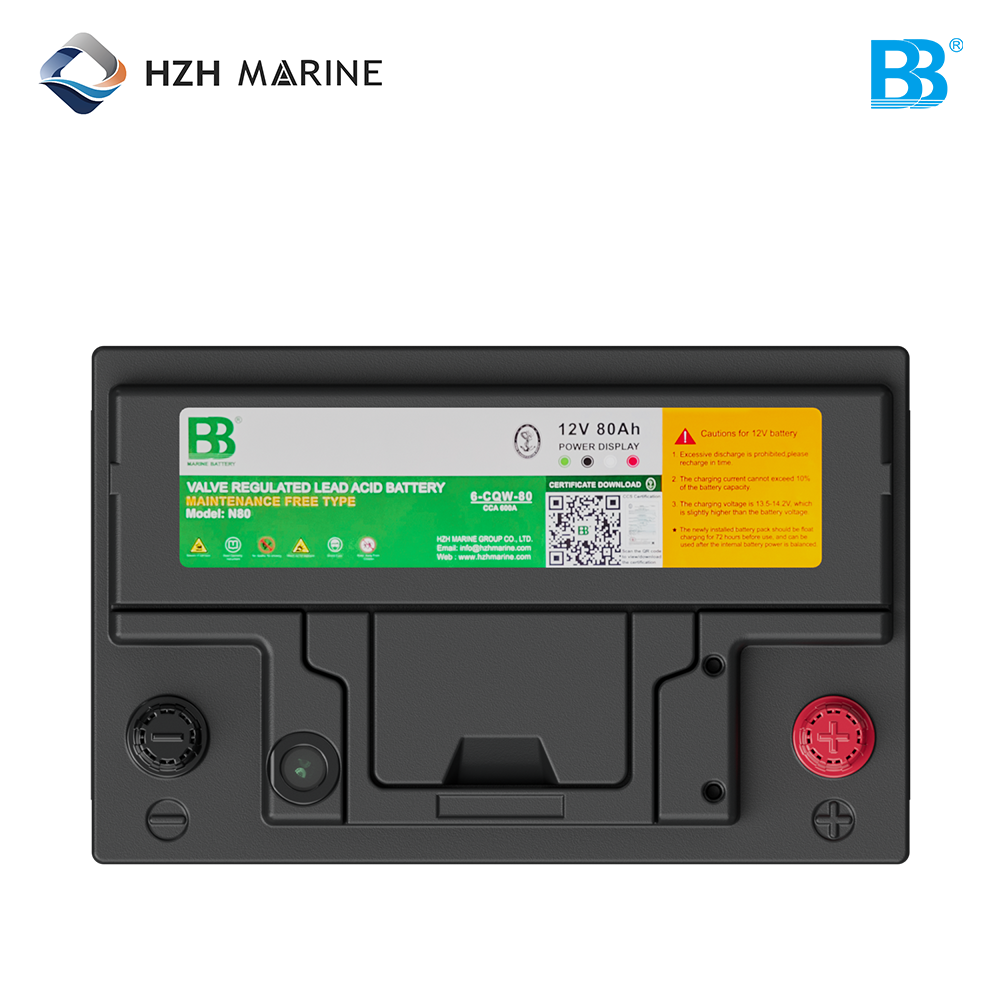 船用启动蓄电池 12V 80Ah 600A CCA 780A MCA