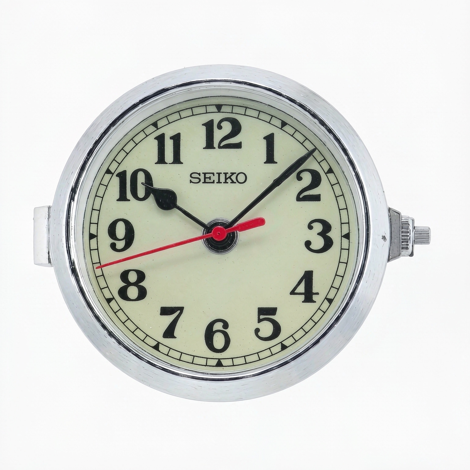 Seiko MC-008 船用嵌入式子钟 | 原厂镀铬防水海事同步时钟