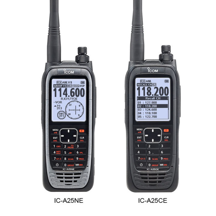 ICOM IC-A25NE / IC-A25CE 航空 VHF 手持对讲机