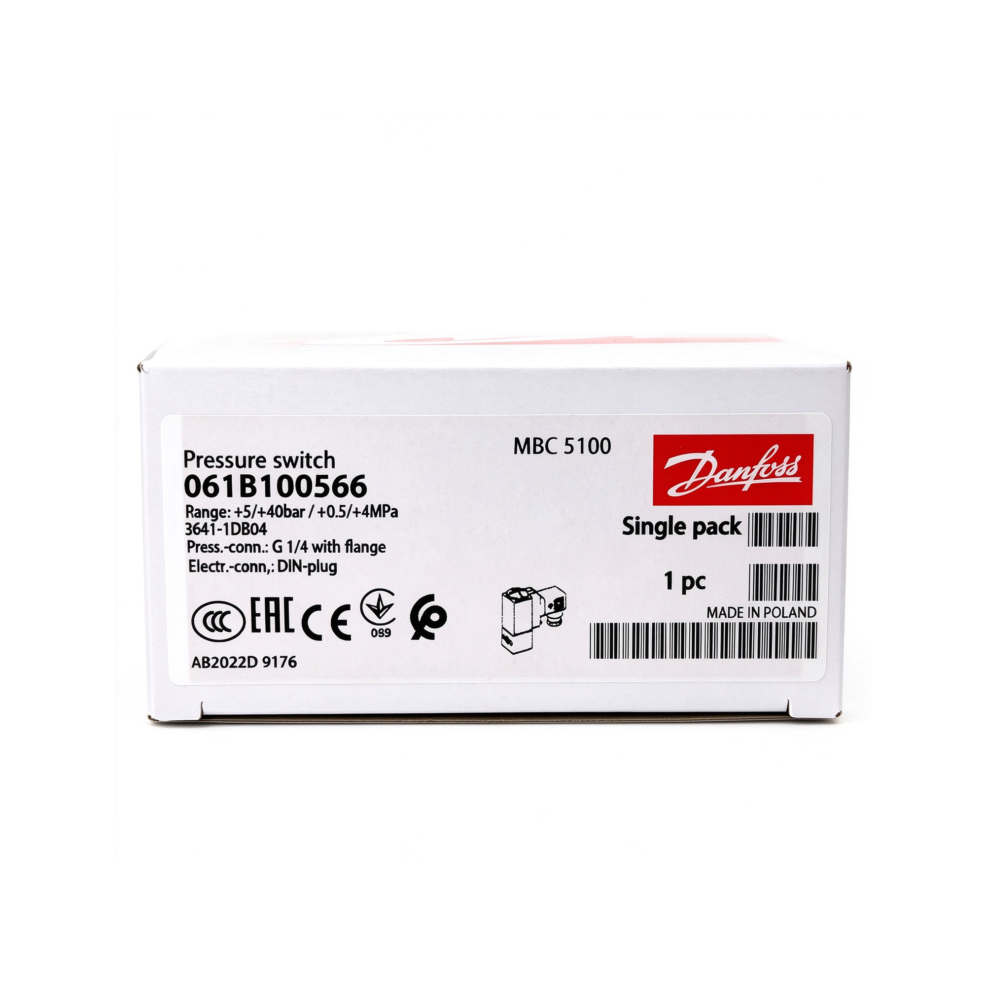 Danfoss（丹佛斯）MBC 5100 2431-1DB04船用块状压力开关