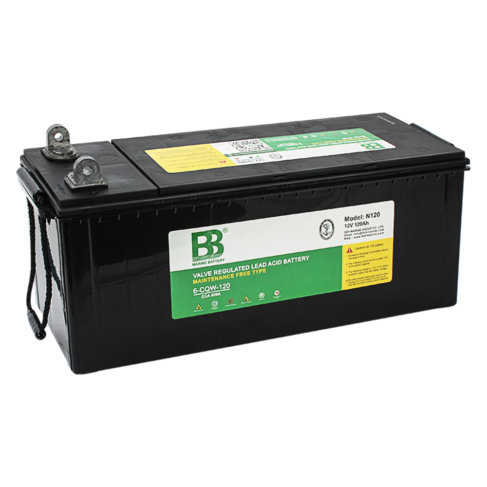 12V120Ah船用蓄电池 12V120Ah船用免维护蓄电池