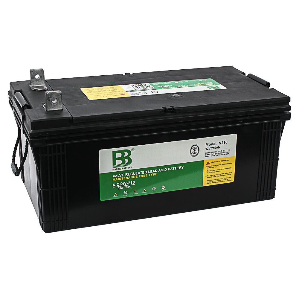 12V210Ah船用蓄电池 12V210Ah船用免维护蓄电池